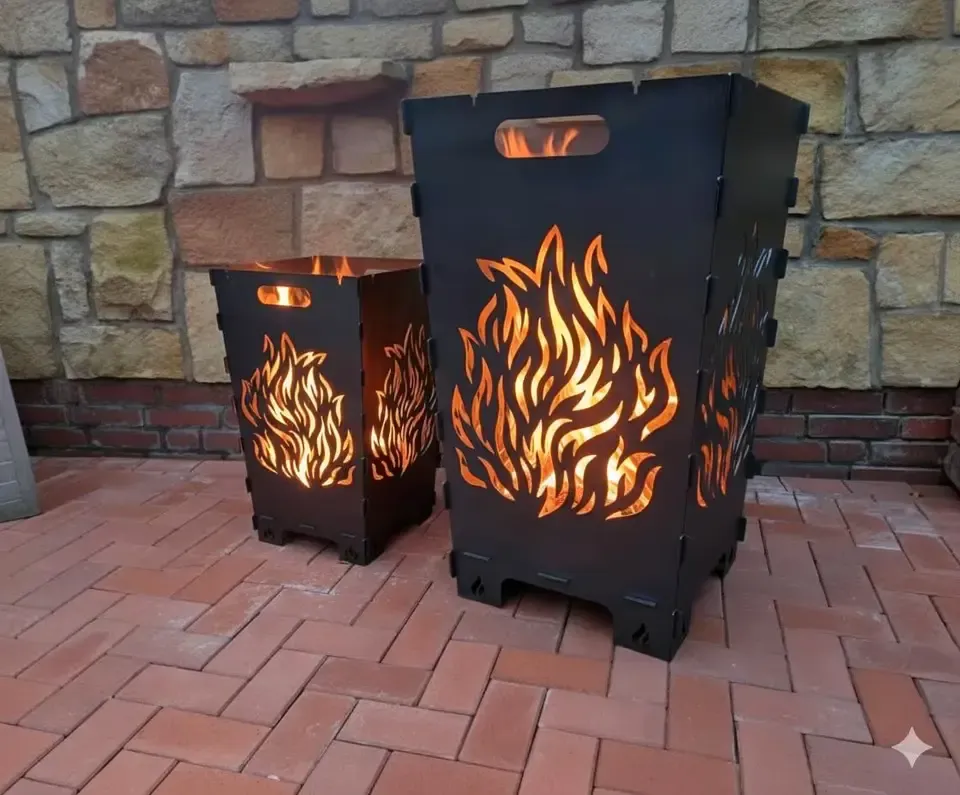 Feuertonne mit Wunschmotiven